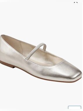 Marc Fisher Metallic Gold Urella Mary Jane Flat